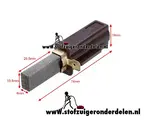 numatic koolborstel maten