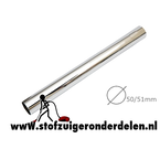 Stofzuigerbuis 50-51mm chroom 50cm industriële rechte zuigbuis