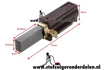 numatic koolborstel maten