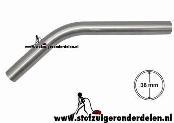 Bocht Numatic 38mm RVS kromme buis alternatief voor Numatic stofzuiger 38mm buissysteem