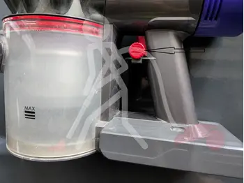 Dyson aan uit knop vergrendeling voor V-serie stofzuigers