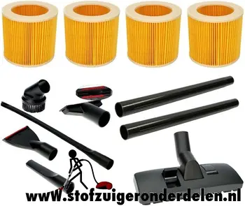 Universele Karcher stofzuigerset 35 mm met mondstukken, filters en buizen