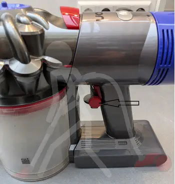 Dyson schakelaarvergrendeling voor steelstofzuiger trigger